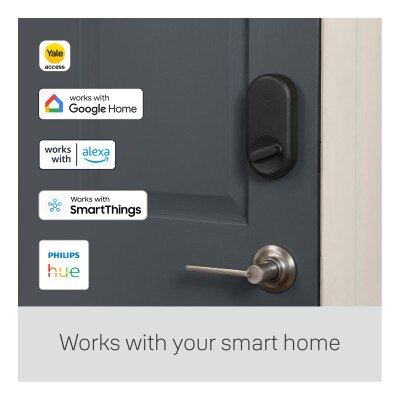 Yale Approach Lock with Wi-Fi Bridge, Black Suede